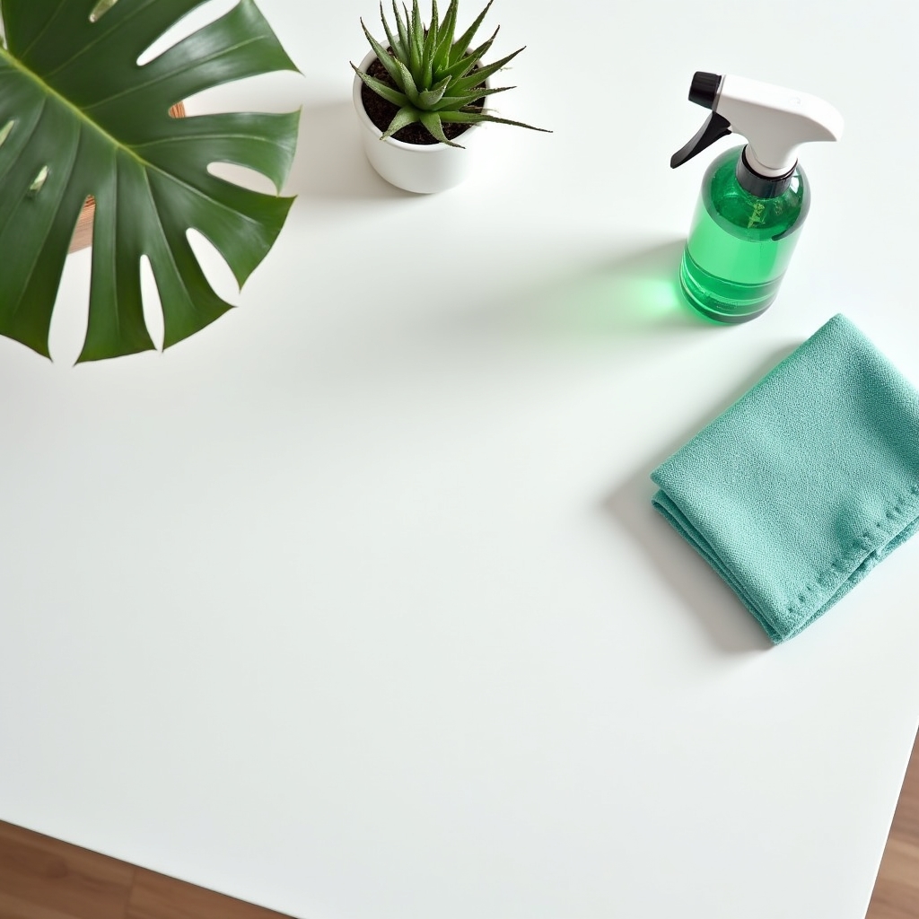 Cocina moderna limpia y ordenada con productos ecológicos